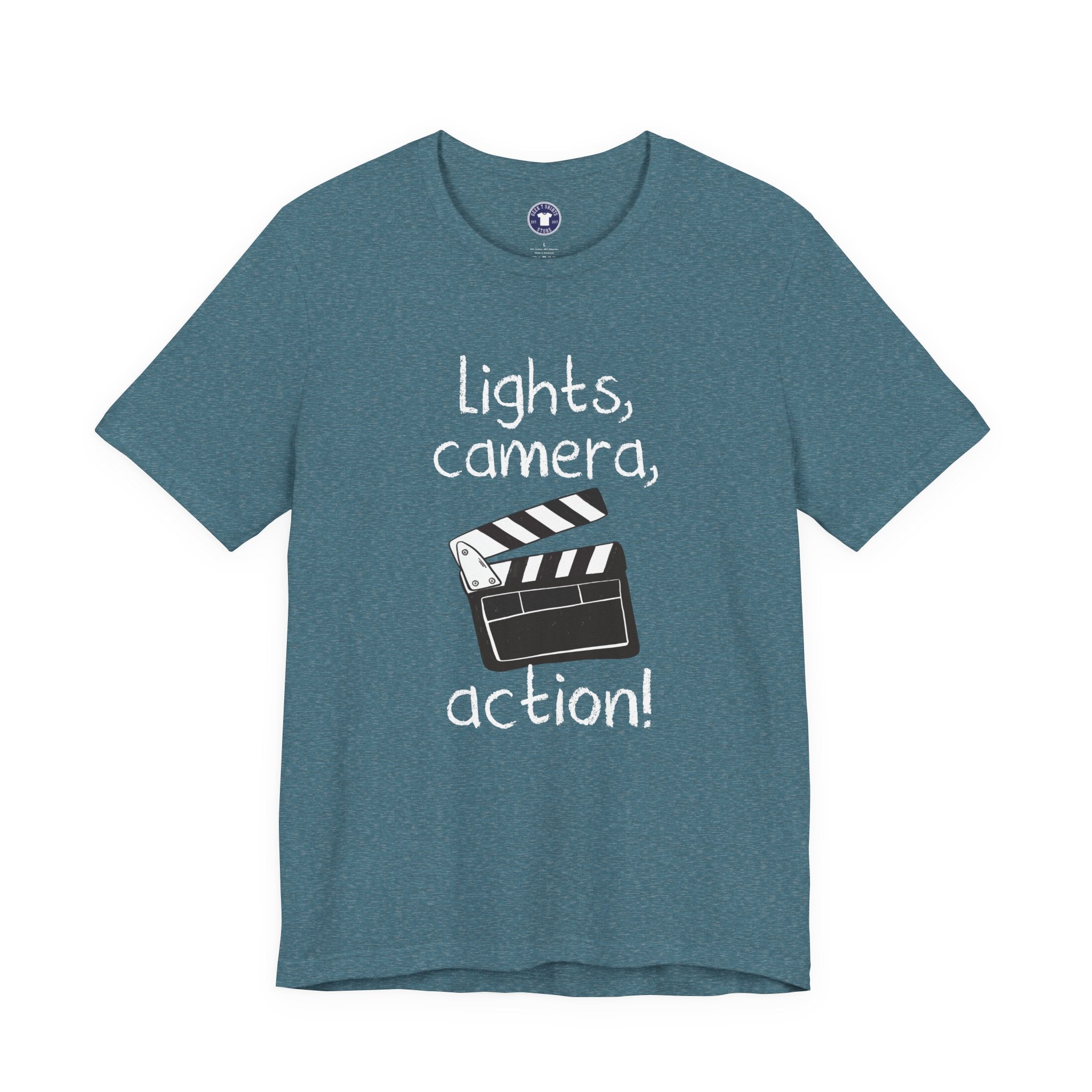 Lights Camera Action - Premium Unisex Crewneck T-Shirt