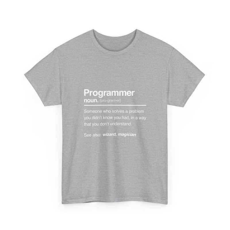 Programmer Definition T-shirt, Geek T-Shirt, Nerd Shirt, Coding Humor Tee, IT Gift, Tech Lover Apparel, Funny Programmer Shirt