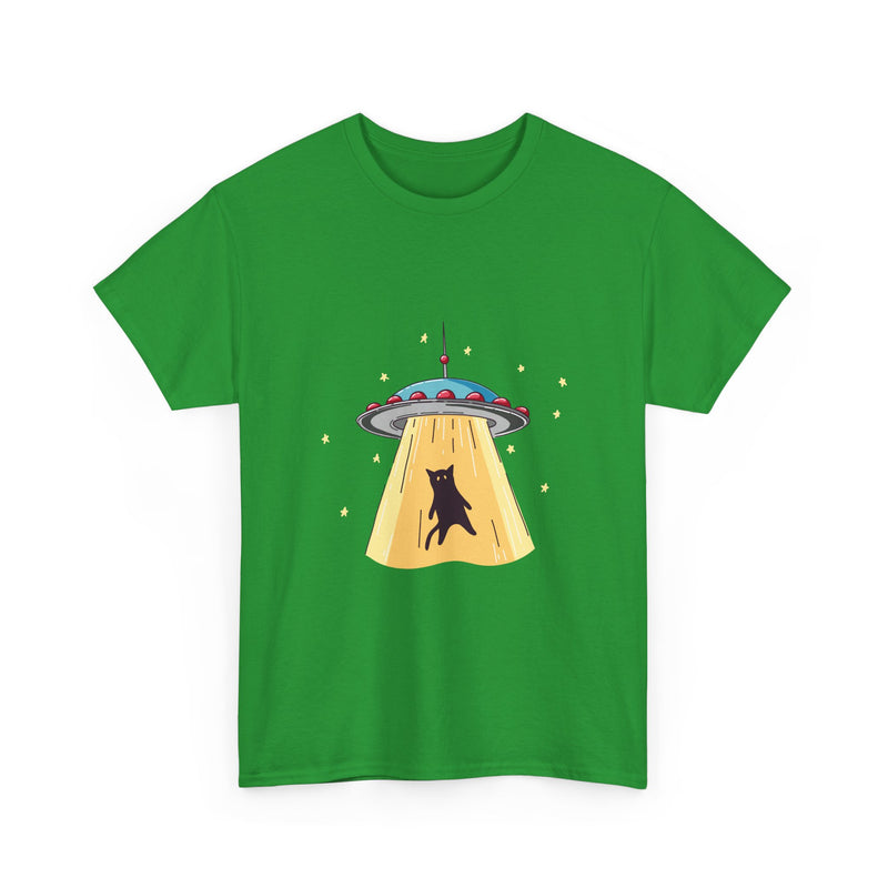 Alien Abduction Cat T-Shirt, UFO Shirt, Space Tee, Sci-Fi Humor Gift, Geek T-Shirt, Nerd Shirt, Funny Cat Art, Outer Space Design Apparel