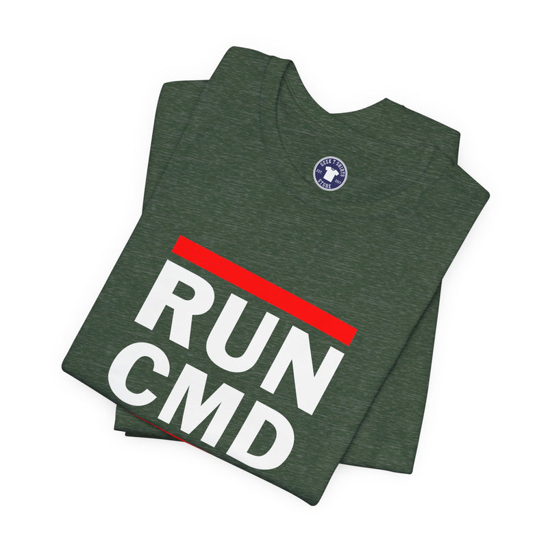 Run CMD C - IT Shirt - Funny Coder Shirt - MS-Dos - Premium Unisex Crewneck T-shirt