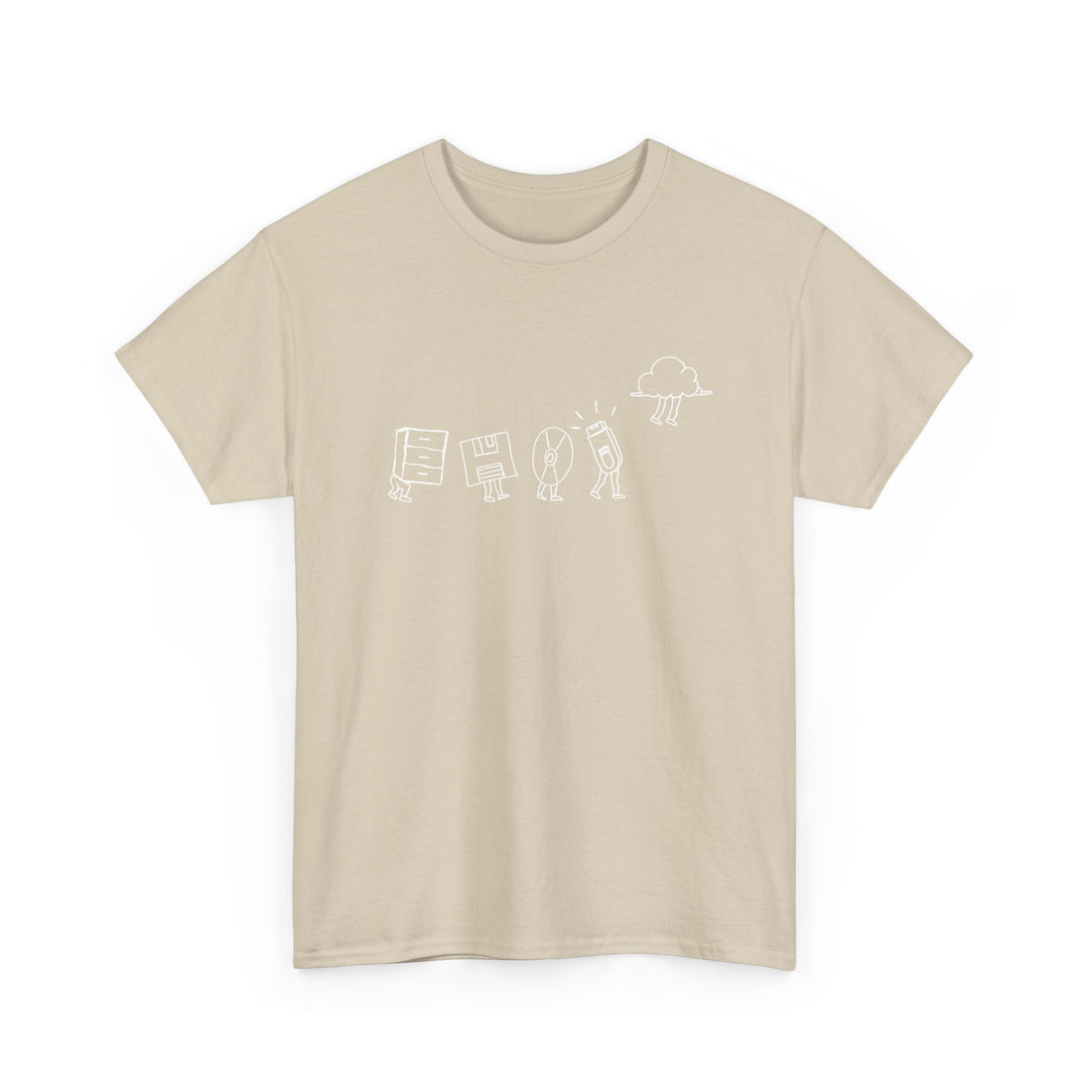 Computer Storage Evolution Cloud - It Coding -  Unisex Regular Crewneck T-Shirt