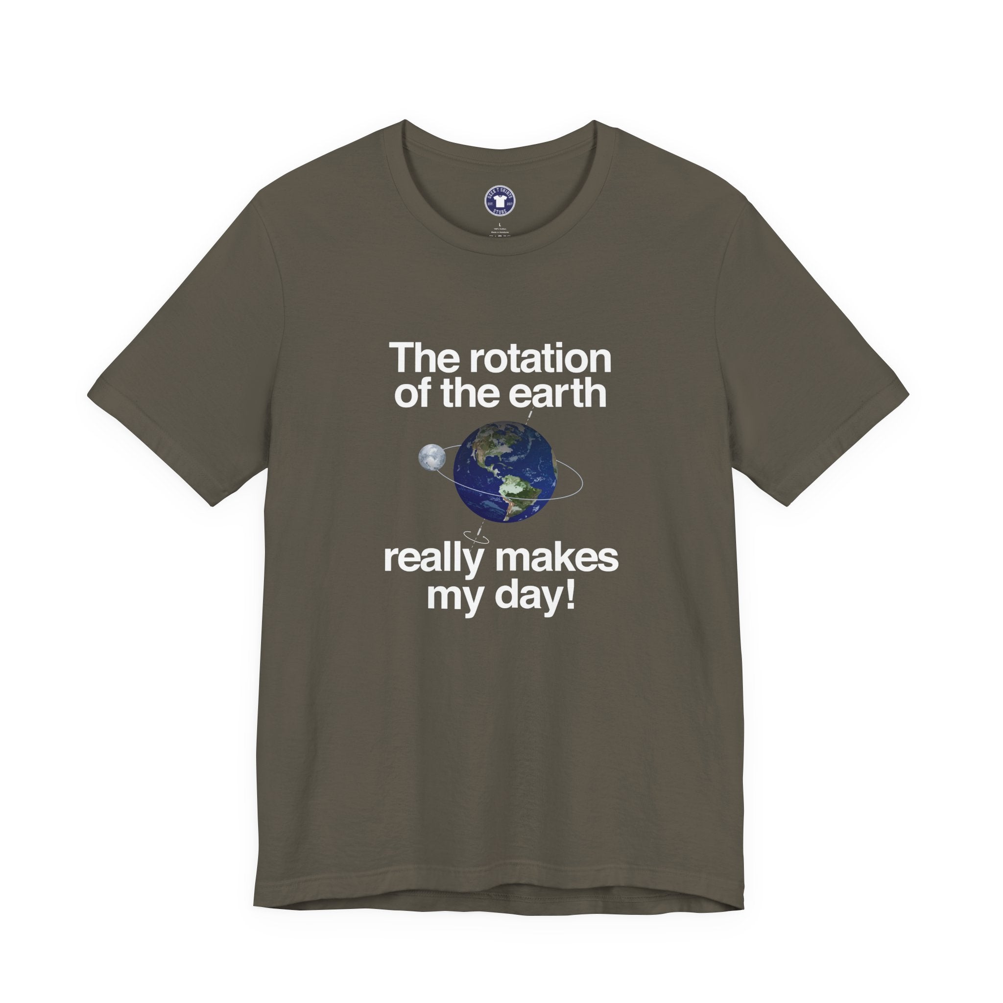The Rotation Of The Earth Really Makes My Day - Premium Unisex Crewneck T-Shirt