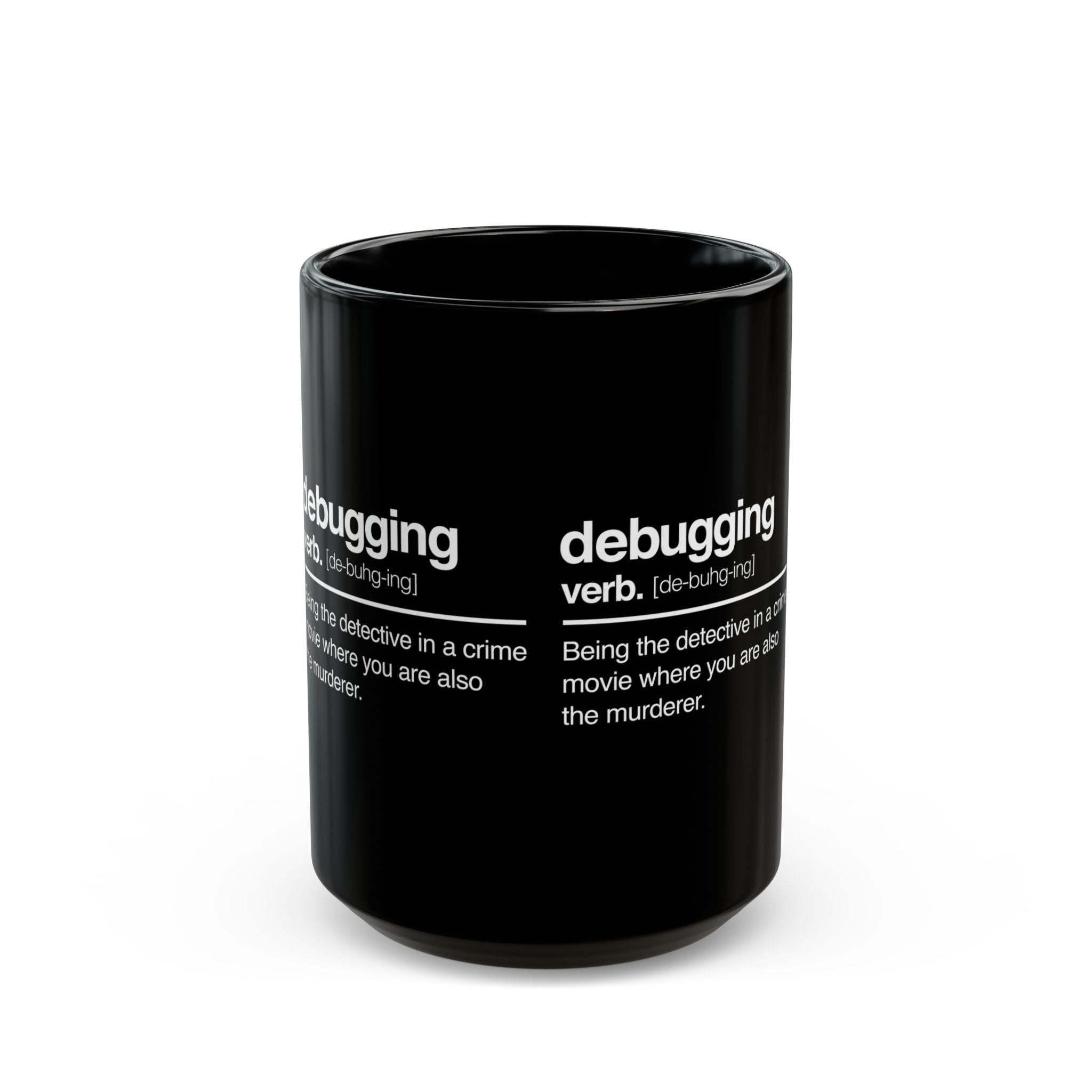Debugging Verb - Black Glossy Mug