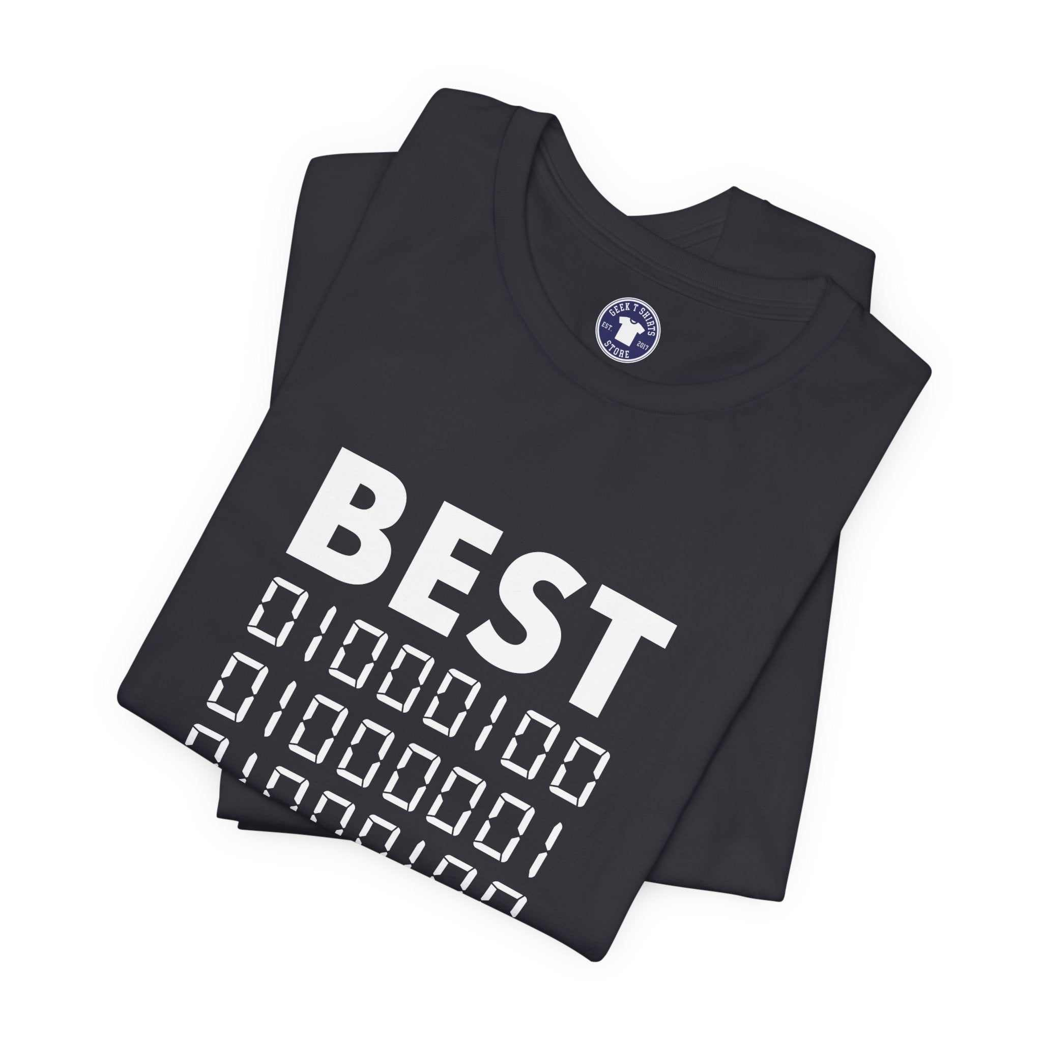 Best Dad Ever In Binary Code - Premium Unisex Crewneck T-Shirt