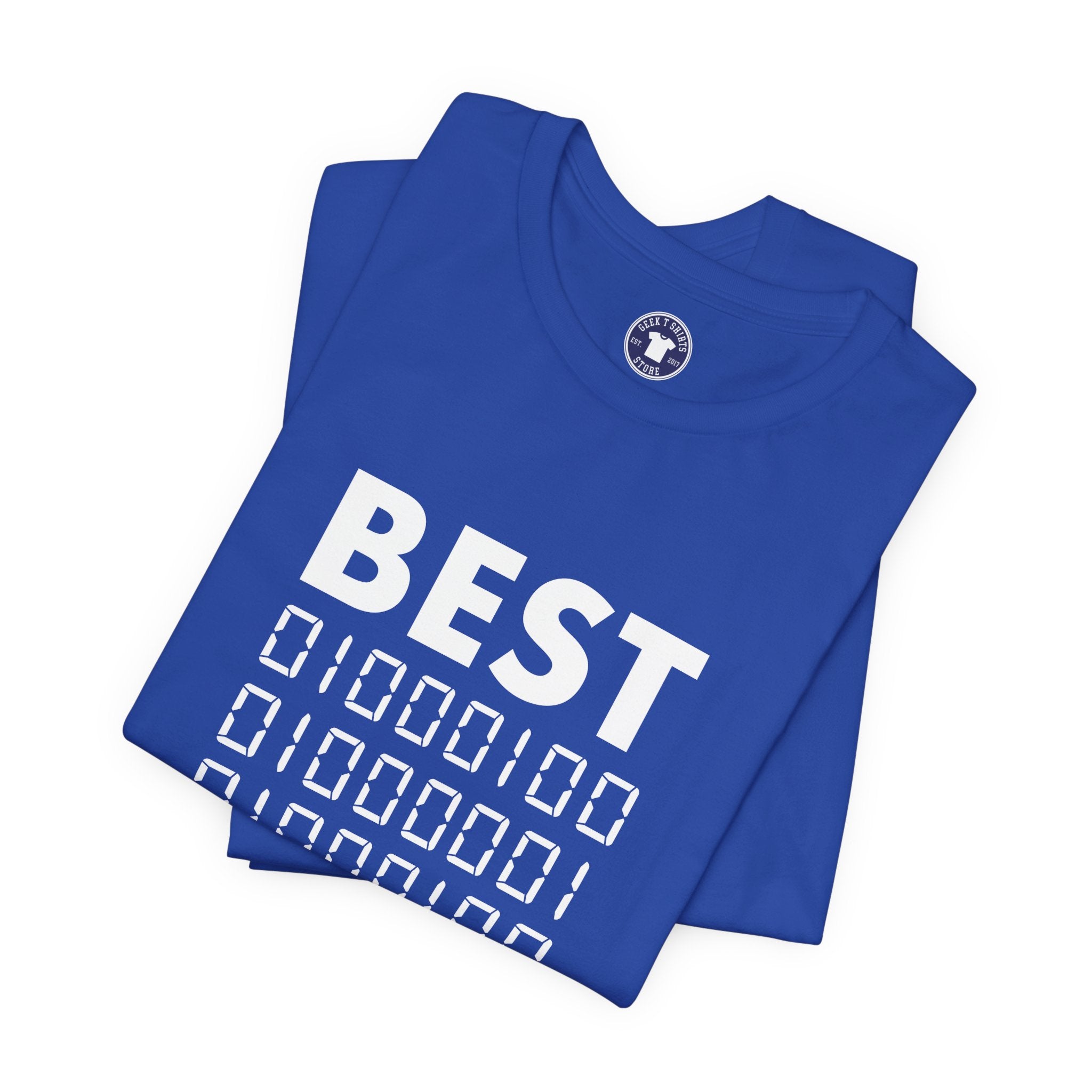 Best Dad Ever In Binary Code - Premium Unisex Crewneck T-Shirt