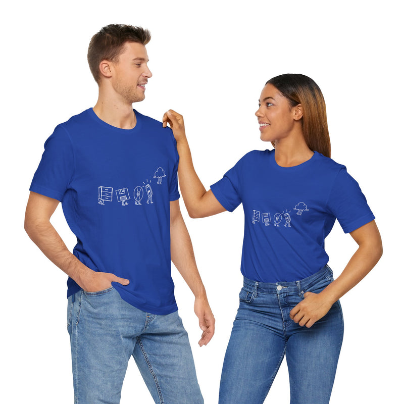Computer Storage Evolution Cloud - It Coding - Regular Unisex Crewneck T-Shirt