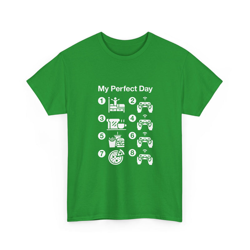 My Perfect Day T-shirt, Gamer Life Shirt, Funny Gaming Tee, Snack Lover Gift, Geek T-Shirt, Nerd Shirt, Video Game Humor Apparel