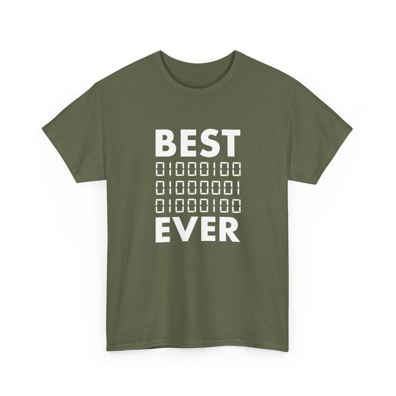 Best Dad Ever In Binary Code -  Unisex Regular Crewneck T-Shirt