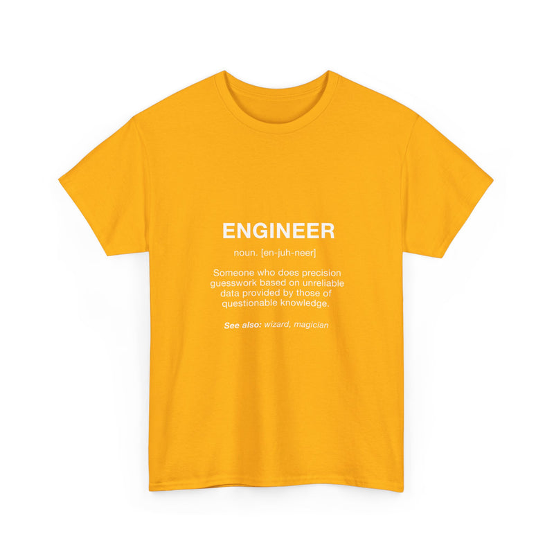 Engineer Definition T-Shirt, Funny Geek T-Shirt, Nerd Shirt, Precision Humor Tee, Science Gift, Engineer Pun Shirt, Engineering Humor Tee