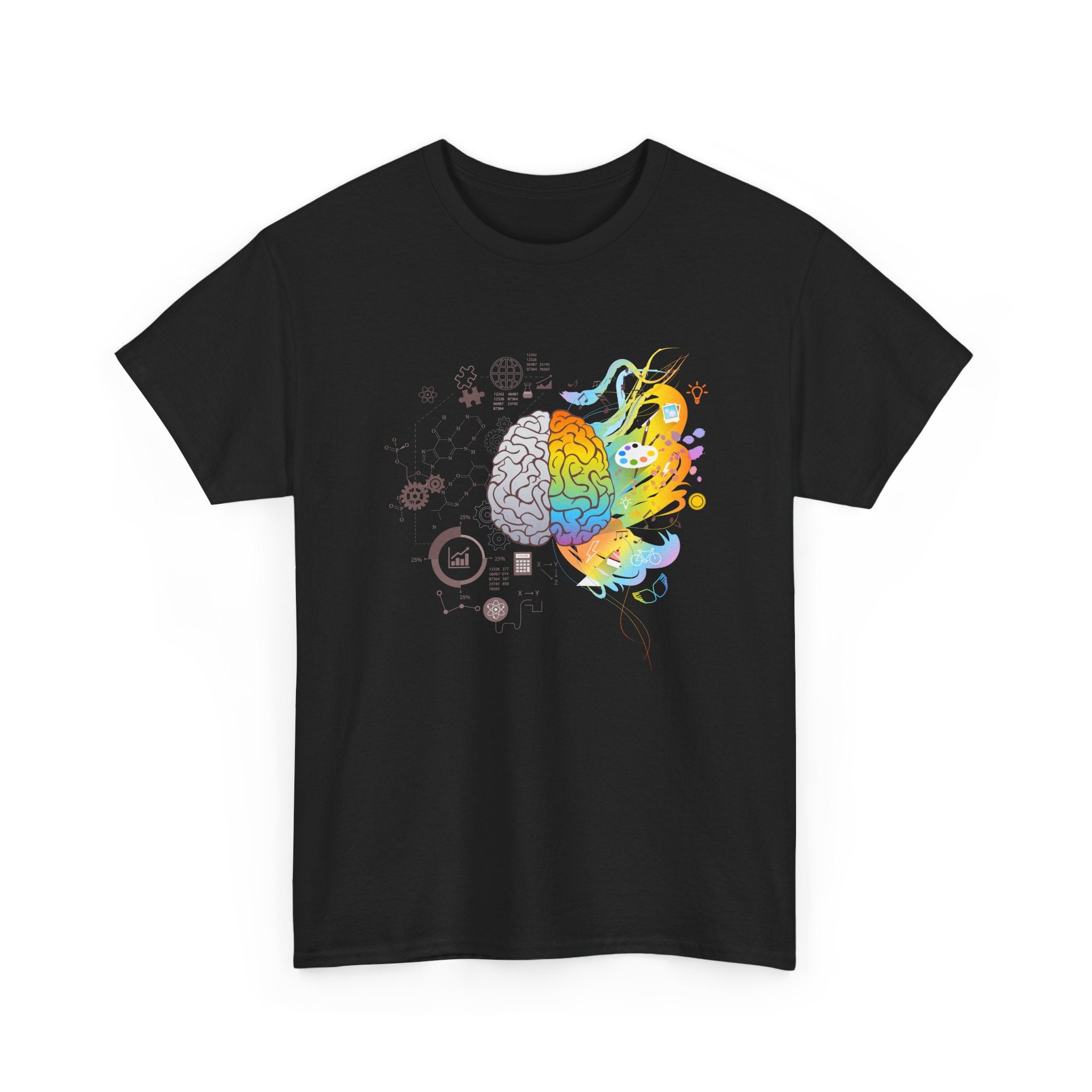Creative Scientific Brain Illustration - Neuroscience Science Shirt - Regular Unisex Crewneck T-Shirt