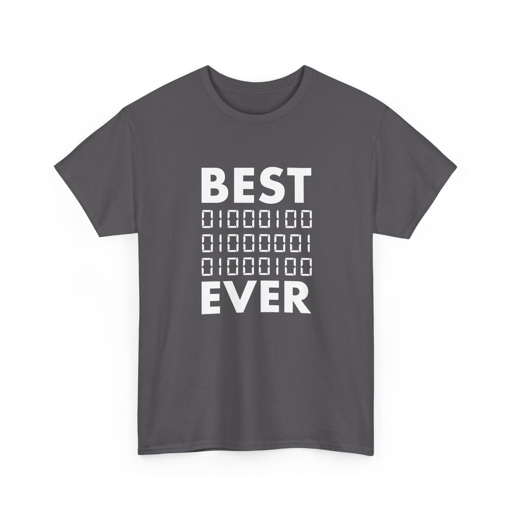 Best Dad Ever In Binary Code - Regular Unisex Crewneck T-Shirt