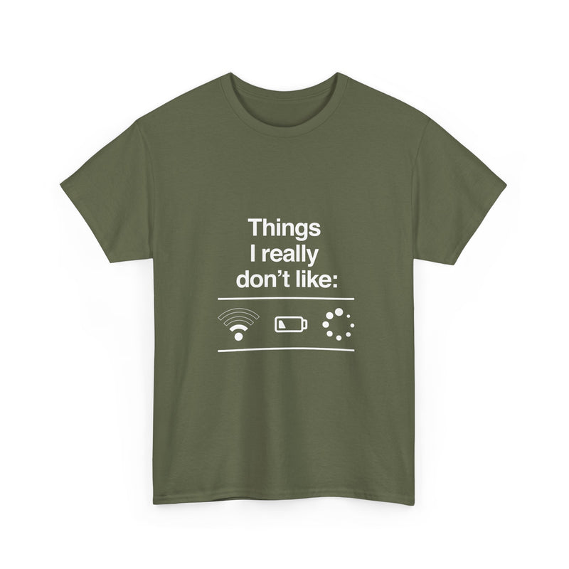 Funny Geek T-Shirt, Nerd Shirt, Tech Humor Tee, WiFi Battery Loading Joke Top, Geek Gift Present, Internet Meme Shirt, Sarcastic Humor Tee