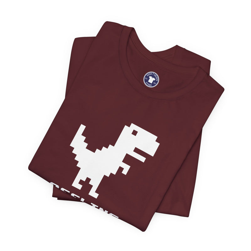 Offline - Pixelated Dinosaur Error Message - Premium Unisex Crewneck T-Shirt