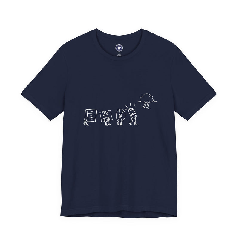 Computer Storage Evolution Cloud - It Coding - Regular Unisex Crewneck T-Shirt