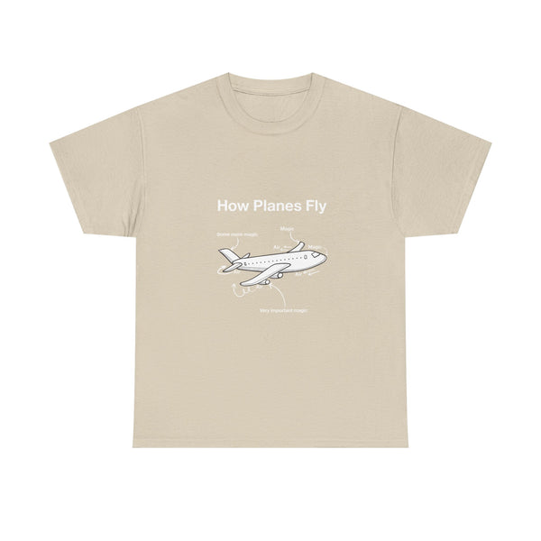 Funny Airplane Magic T-Shirt, Aviation Humor Tee, Geek T-Shirt, Nerd Shirt, Flight Lover Gift, Airplane Diagram Top, Sarcastic Travel Shirt
