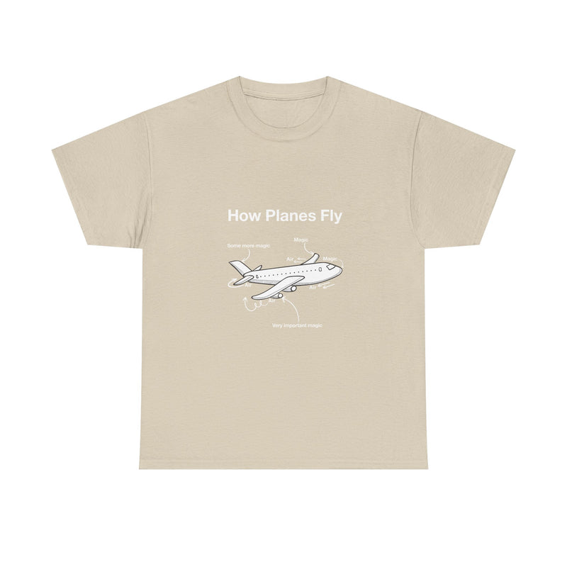 Funny Airplane Magic T-Shirt, Aviation Humor Tee, Geek T-Shirt, Nerd Shirt, Flight Lover Gift, Airplane Diagram Top, Sarcastic Travel Shirt