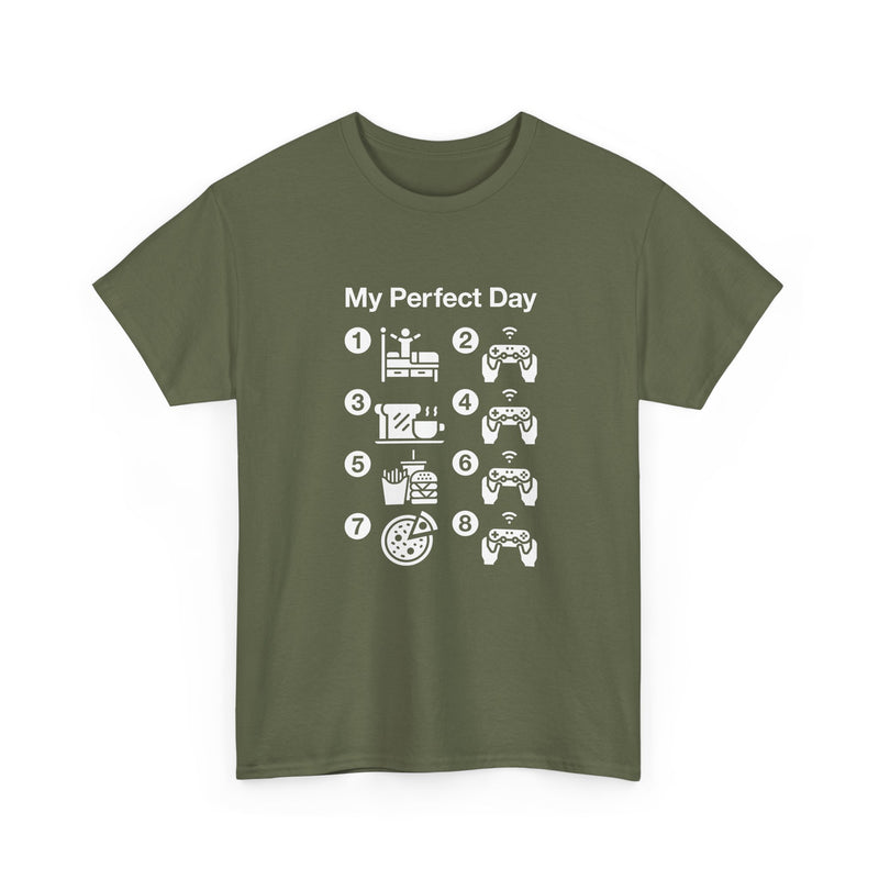 My Perfect Day Gaming - Regular Unisex Crewneck T-Shirt