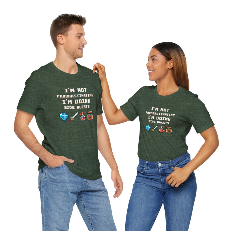 I'm Not Procrastinating I'm Doing Side Quests - Premium Unisex Crewneck T-Shirt