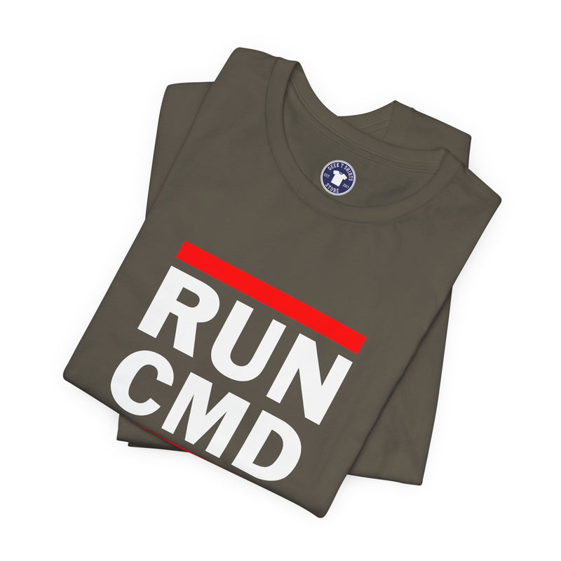 Run CMD C - IT Shirt - Funny Coder Shirt - MS-Dos - Premium Unisex Crewneck T-shirt