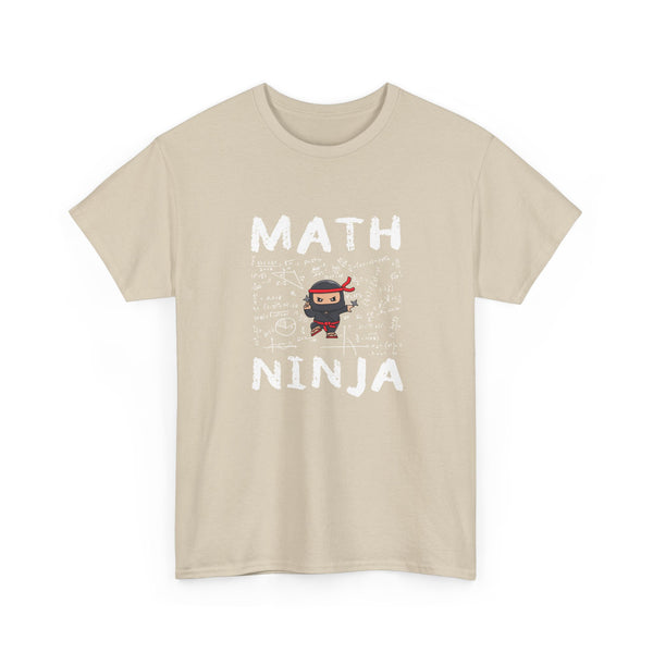 Math Ninja T-Shirt, Geek T-Shirt, Nerd Shirt, Funny Math Tee, Geeky Gift, Math Lover Shirt, Cool Ninja Art, STEM Humor Apparel