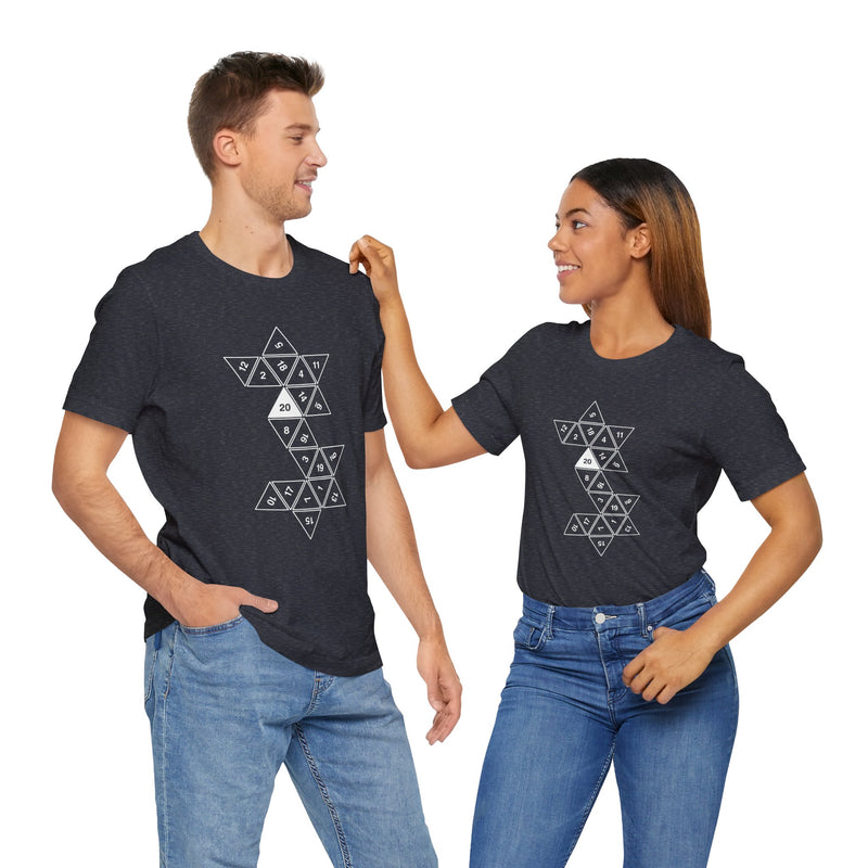 20 Sided Roll Playing Die - Premium Unisex Crewneck T-Shirt