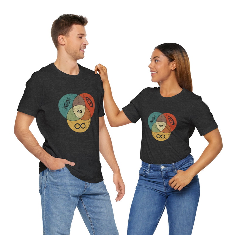 42 Answer To Life The Universe And Everything - Color Version - Premium Unisex Crewneck T-Shirt