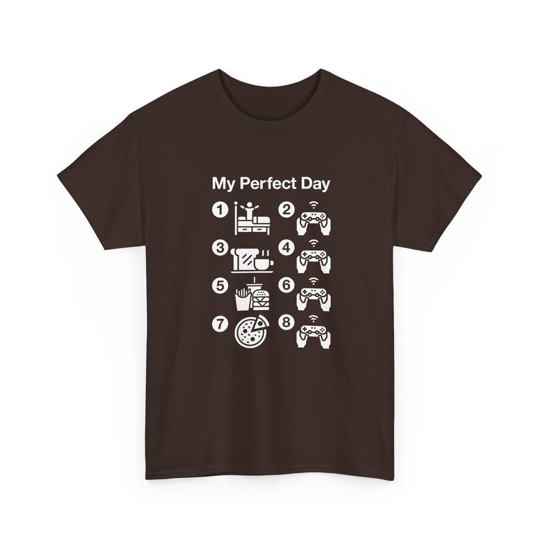 My Perfect Day Gaming - Regular Unisex Crewneck T-Shirt