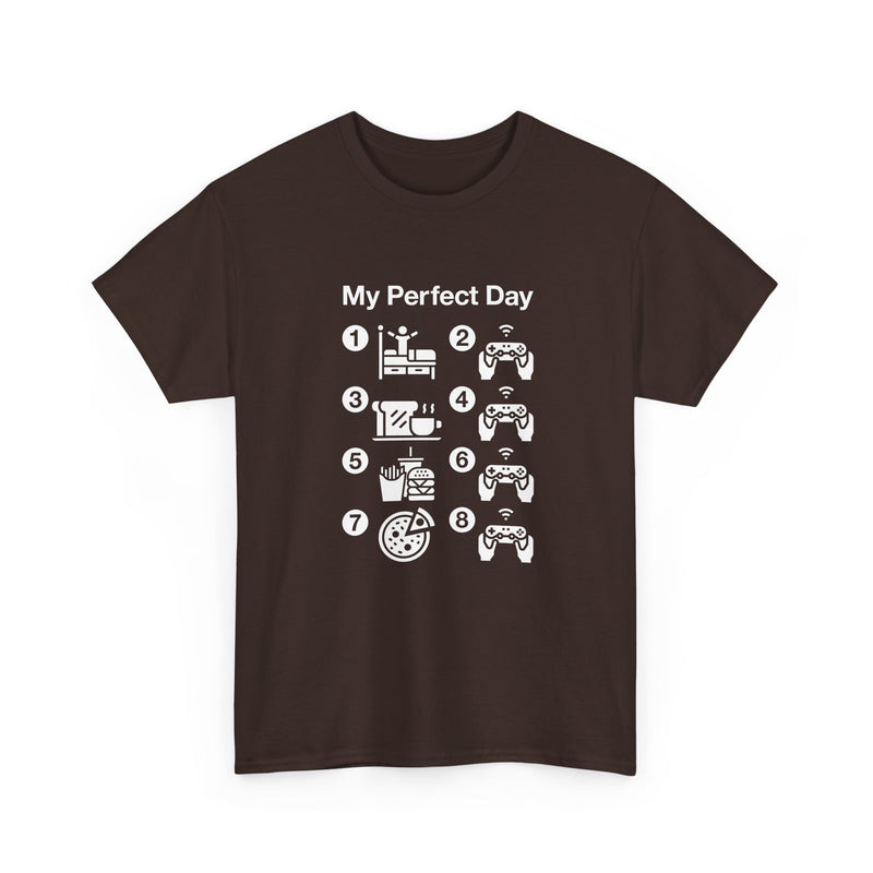 My Perfect Day Gaming - Regular Unisex Crewneck T-Shirt