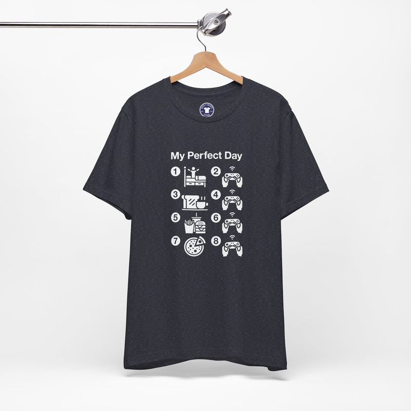 My Perfect Day Gaming - Premium Unisex Crewneck T-Shirt