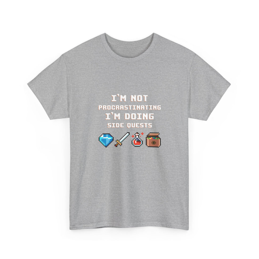 I'm Not Procrastinating T-Shirt, Gamer Tee, Side Quest Shirt, Geek T-Shirt, Nerd Shirt, Video Game Humor, Pixel Art Gift, Casual Wear