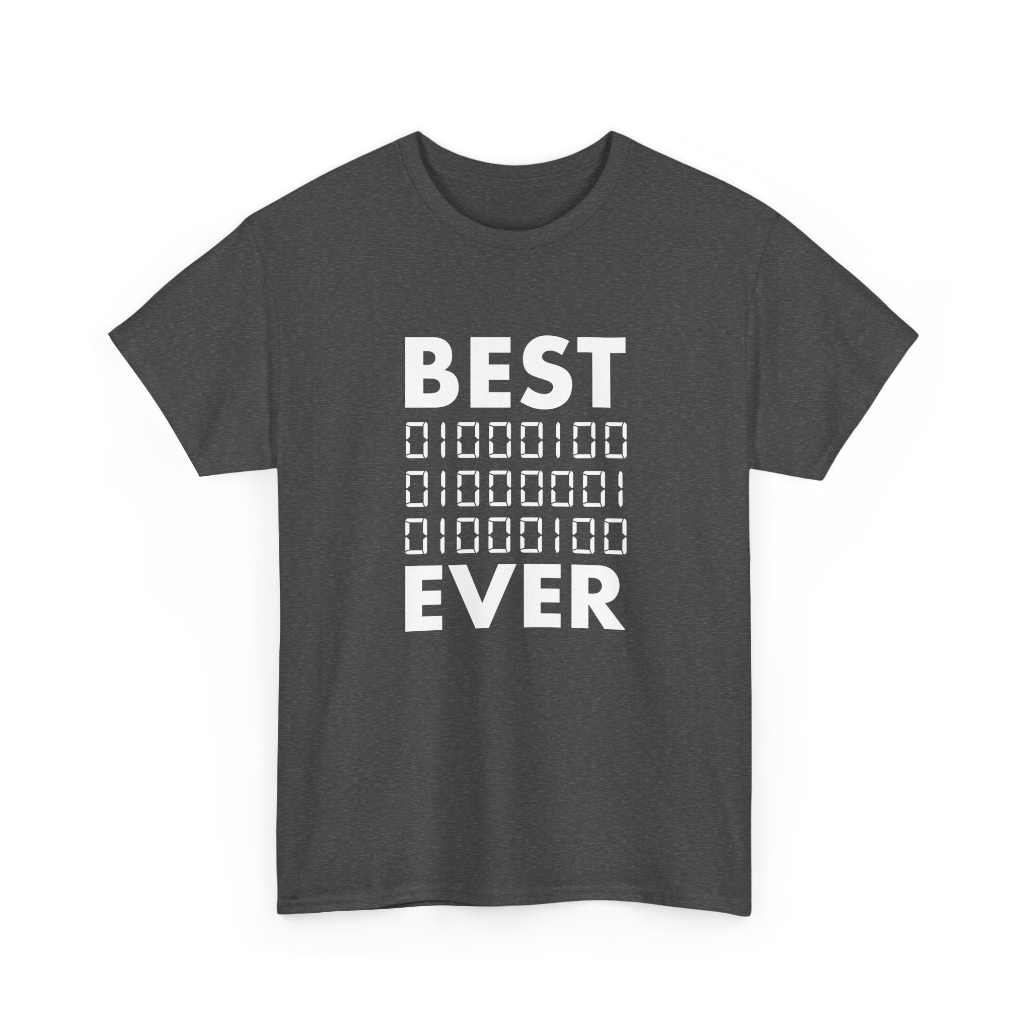 Best Dad Ever In Binary Code - Regular Unisex Crewneck T-Shirt