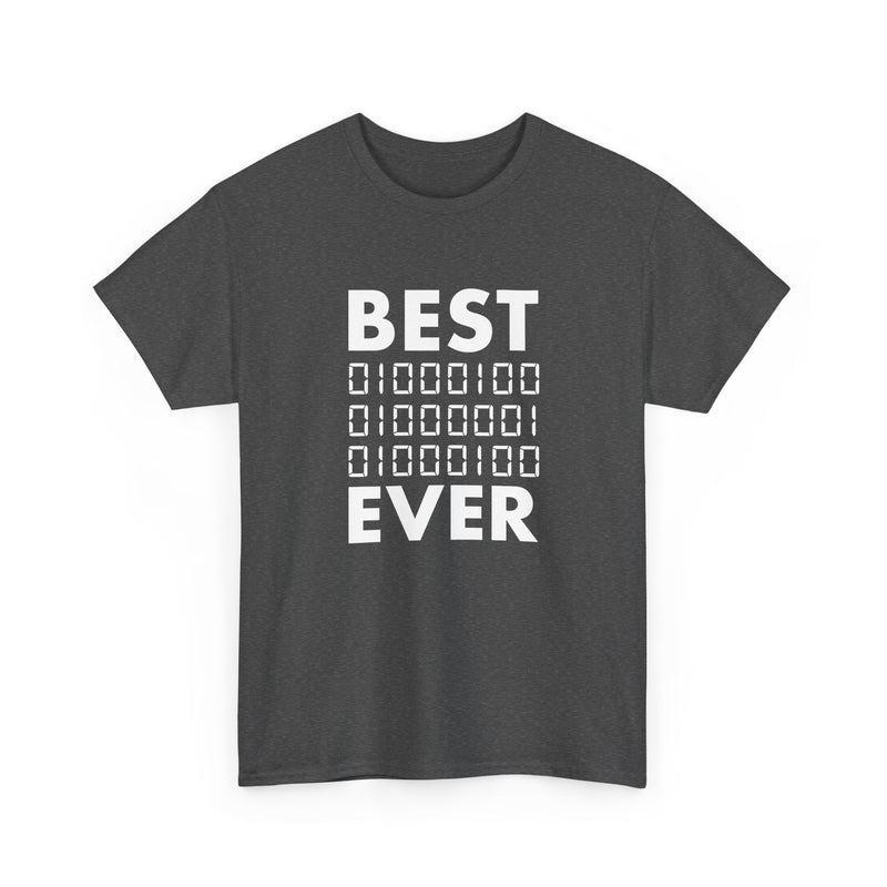 Best Dad Ever In Binary Code -  Unisex Regular Crewneck T-Shirt