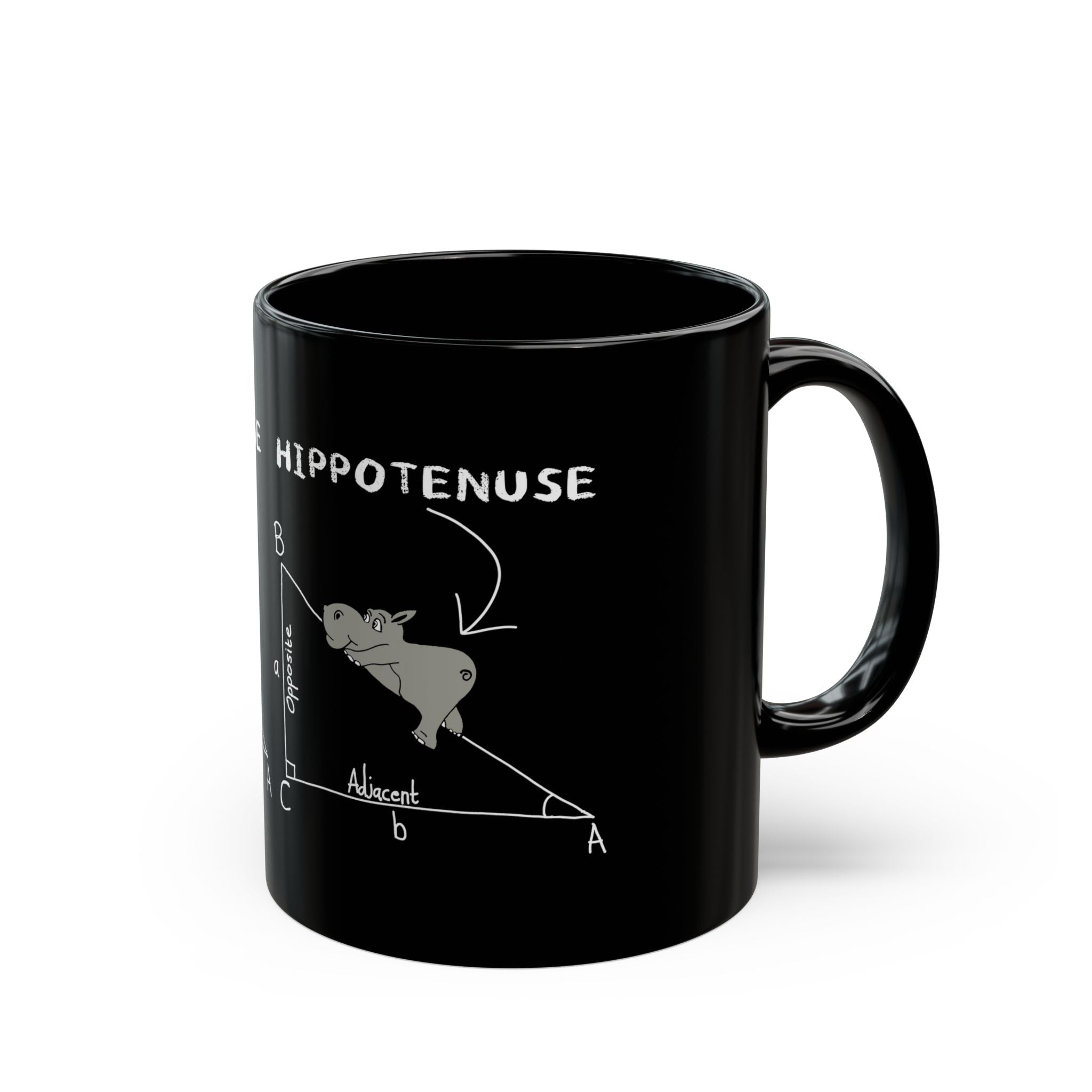 Geometry Hippotenuse Hypotenuse - Black Glossy Mug
