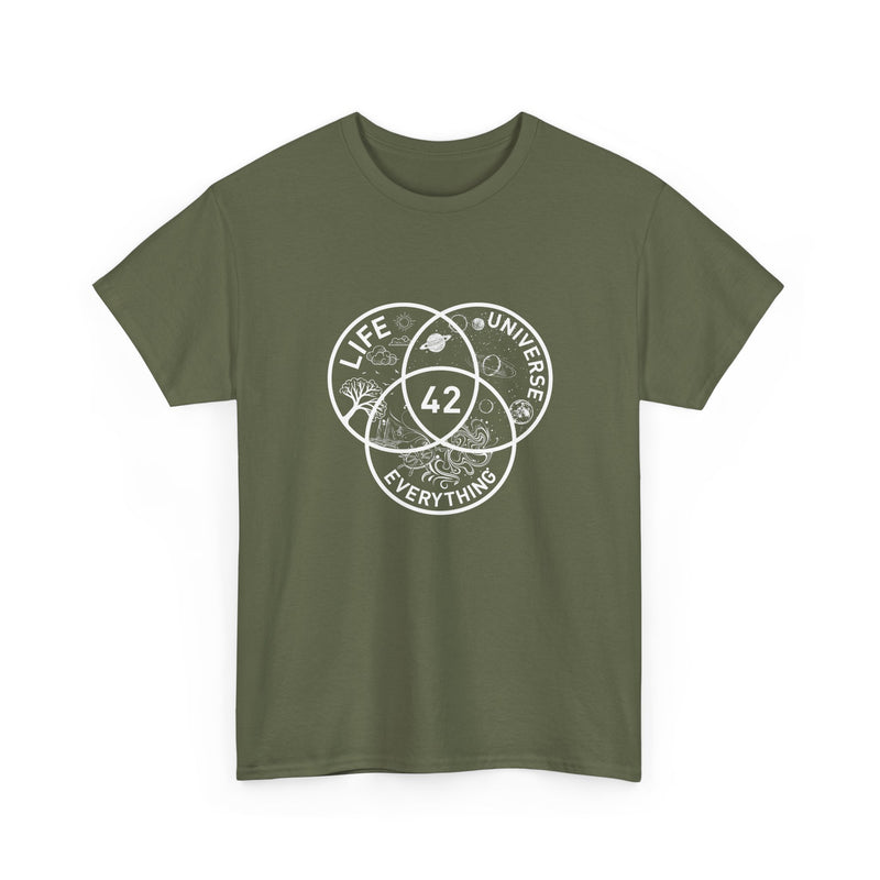 42 Answer To Life The Universe And Everything - White Version - Regular Unisex Crewneck T-Shirt