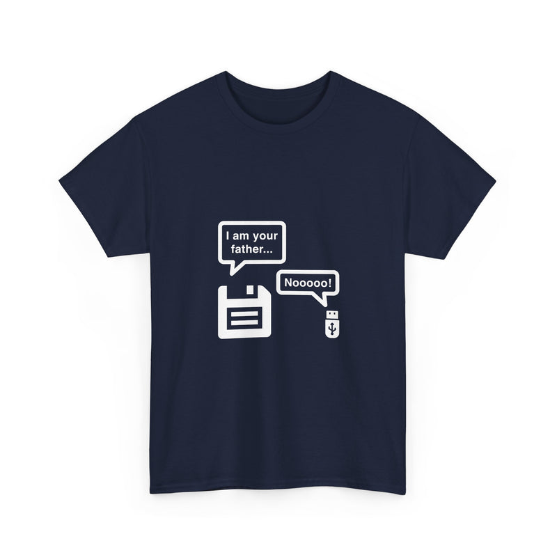 Retro Floppy Disk and USB Humor T-Shirt, Geek T-Shirt, Nerd Shirt, Tech Joke Tee, IT Gift, Programmer Humor Shirt, Digital Nostalgia Top