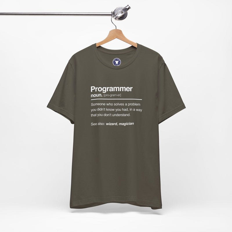 Programmer Noun Coding T-Shirt - Nerd Shirt - It Shirt - Premium Unisex Crewneck T-Shirt