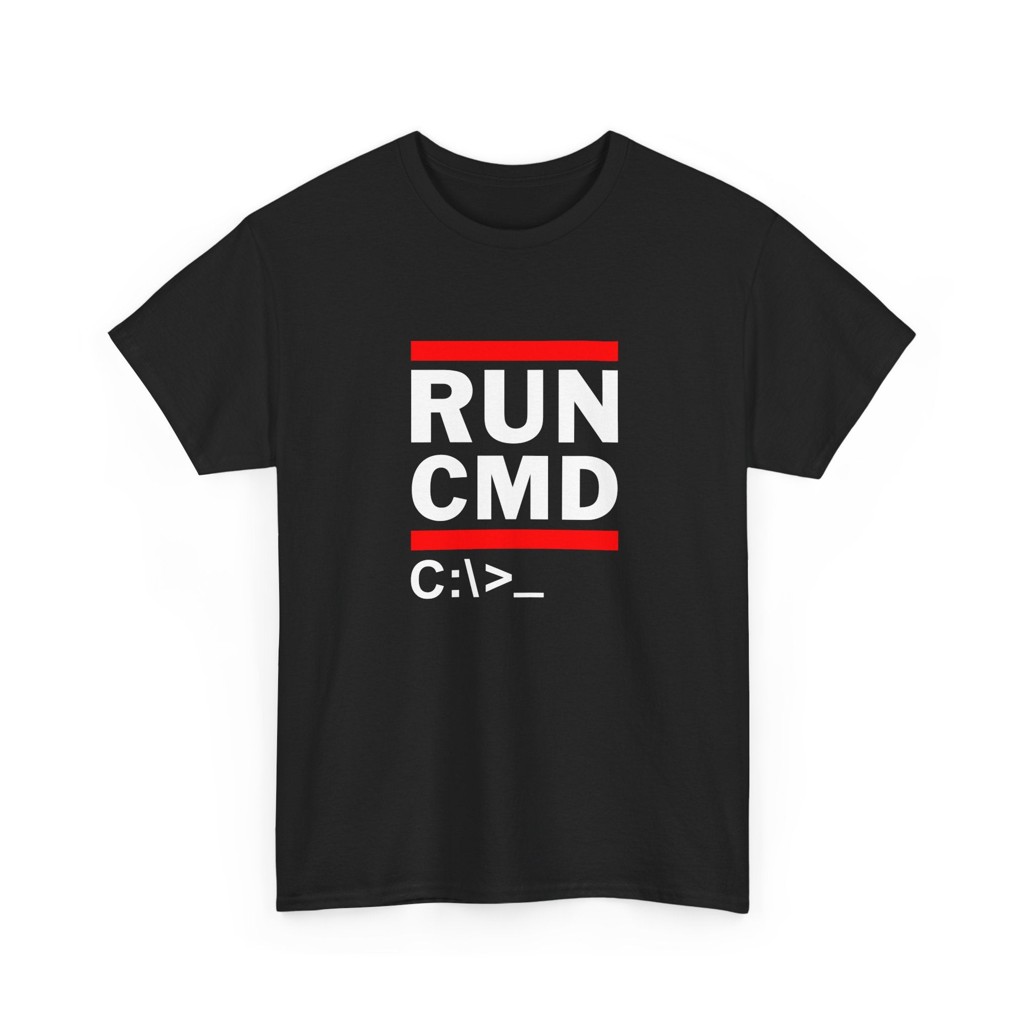 Run Cmd C - It Shirt - Funny Coder Shirt - Ms-Dos - Regular Unisex Crewneck T-Shirt