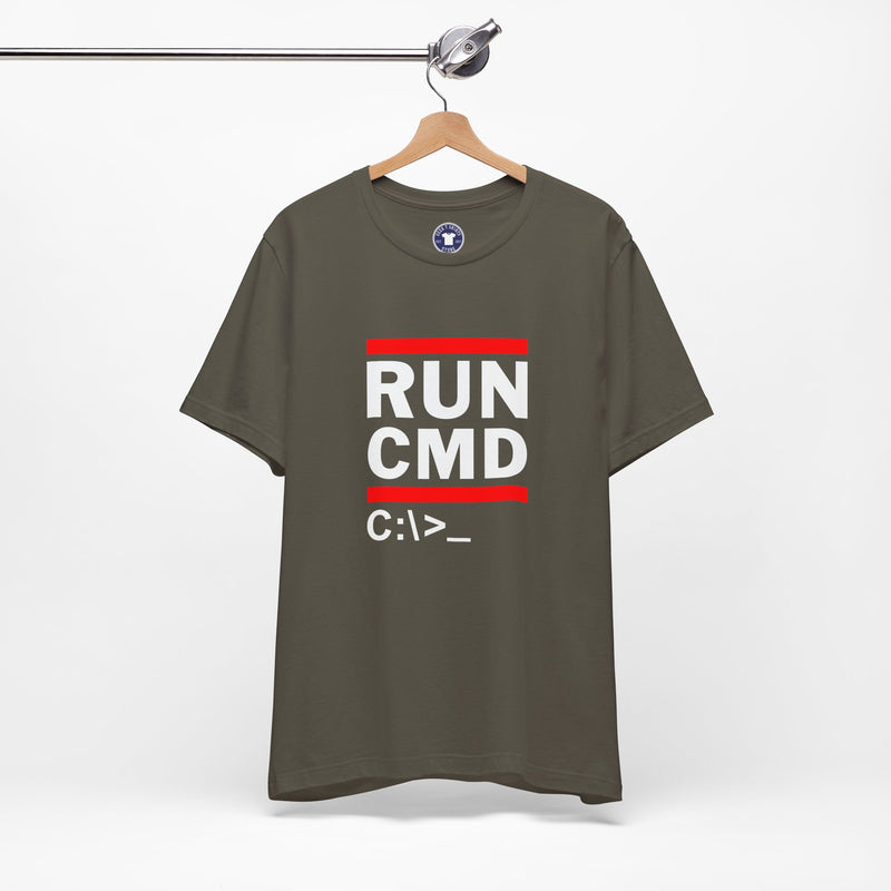 Run CMD C - IT Shirt - Funny Coder Shirt - MS-Dos - Premium Unisex Crewneck T-shirt