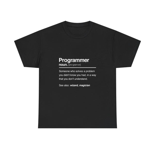 Programmer Definition T-shirt, Geek T-Shirt, Nerd Shirt, Coding Humor Tee, IT Gift, Tech Lover Apparel, Funny Programmer Shirt
