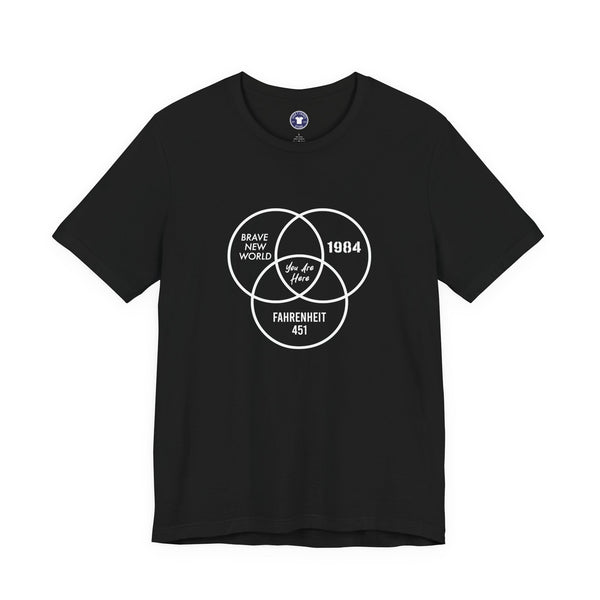 You Are Here - Dystopian Books - Premium Unisex Crewneck T-Shirt