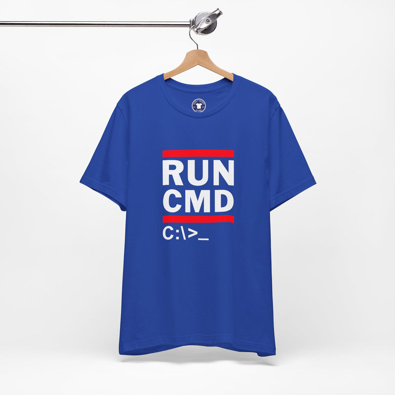 Run Cmd C - It Shirt - Funny Coder Shirt - Ms-Dos - Premium Unisex Crewneck T-Shirt