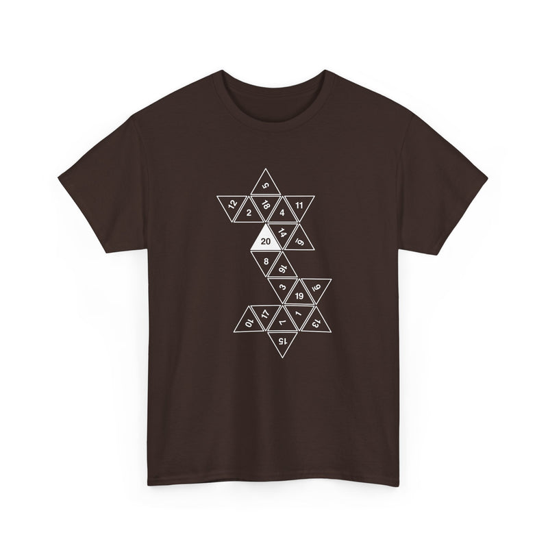20 Sided Roll Playing Die - Regular Unisex Crewneck T-Shirt