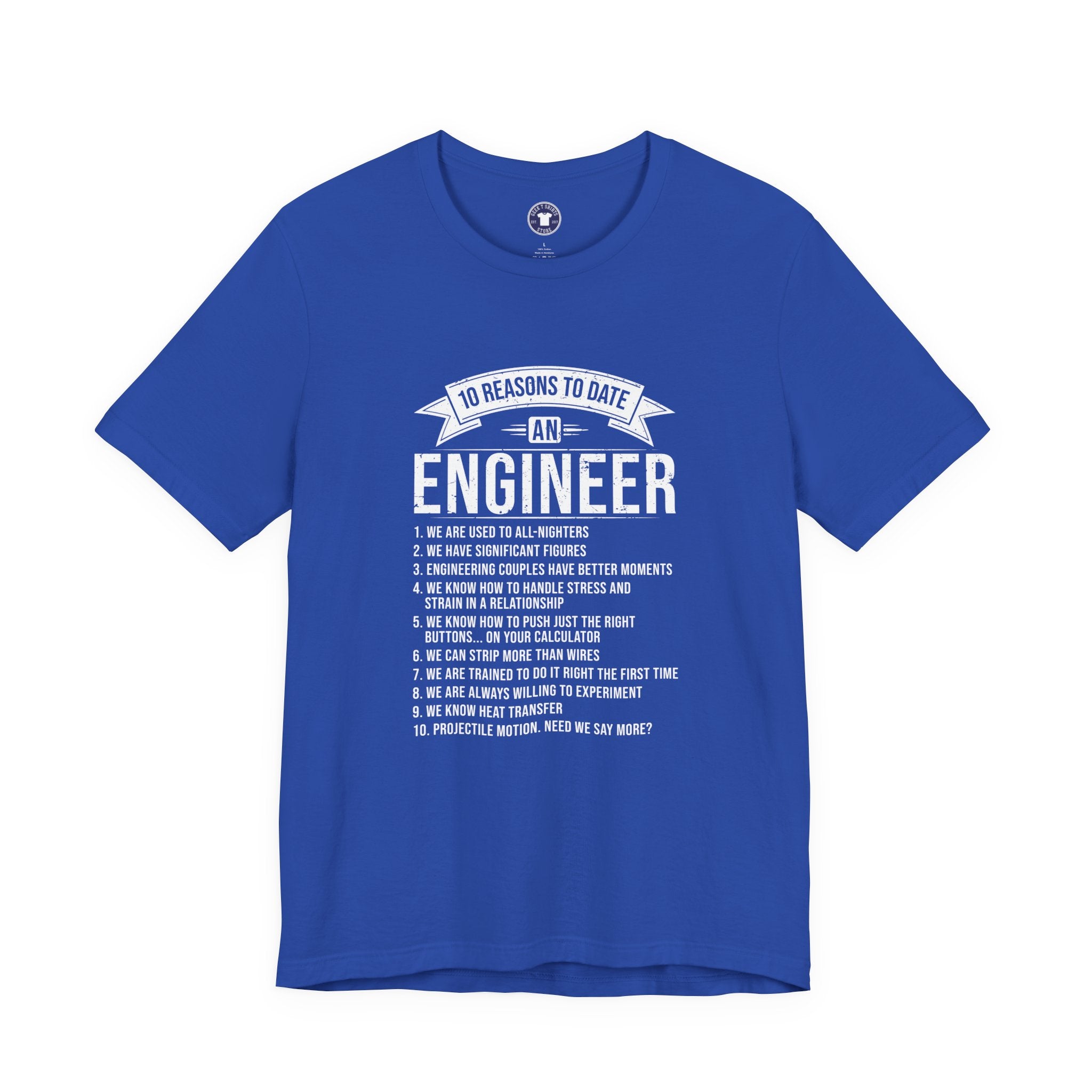 10 Reasons To Date An Engineer Funny Engineering - Premium Unisex Crewneck T-Shirt