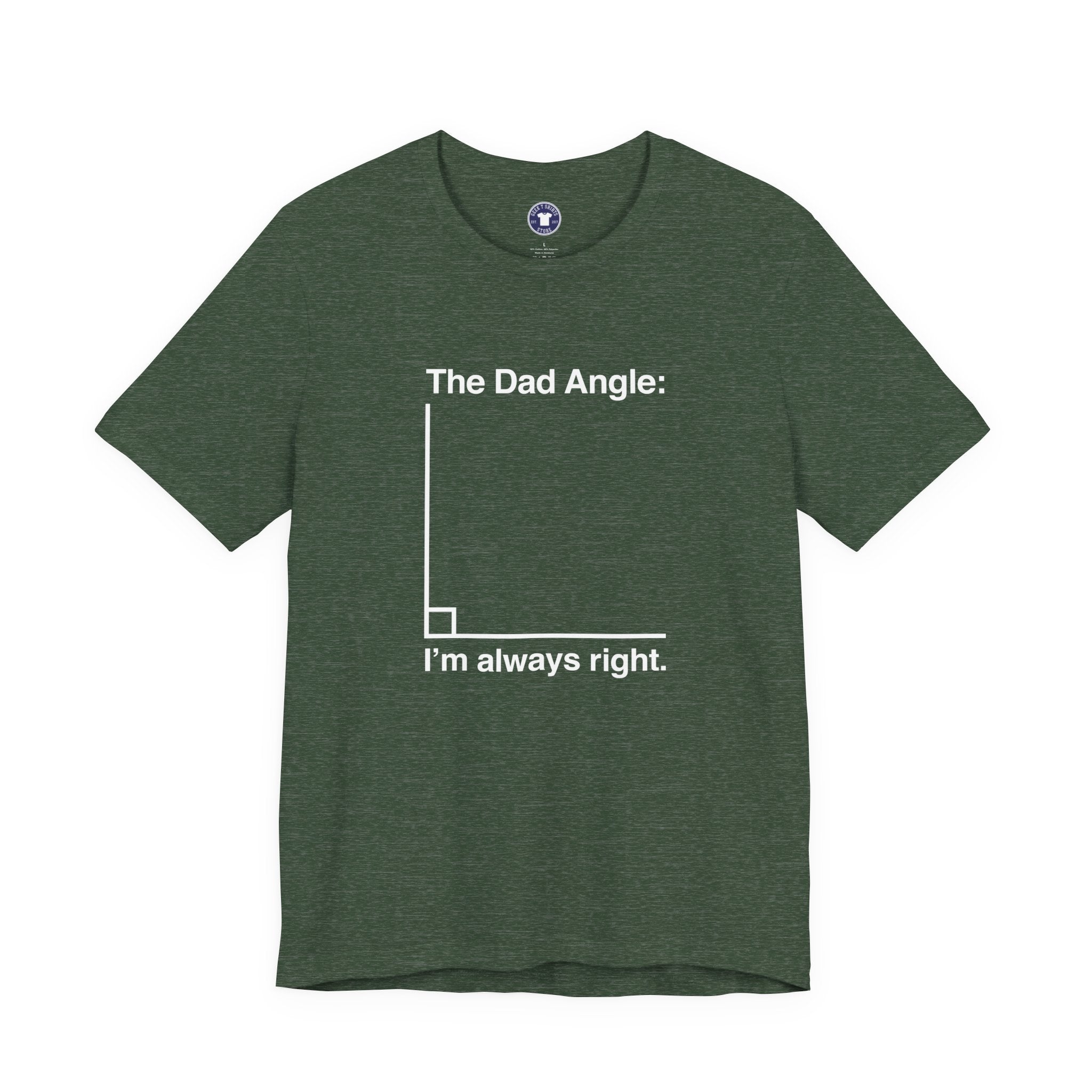 The Dad Angle Math Shirt - Geeky Father's Day Shirt - Premium Unisex Crewneck T-Shirt