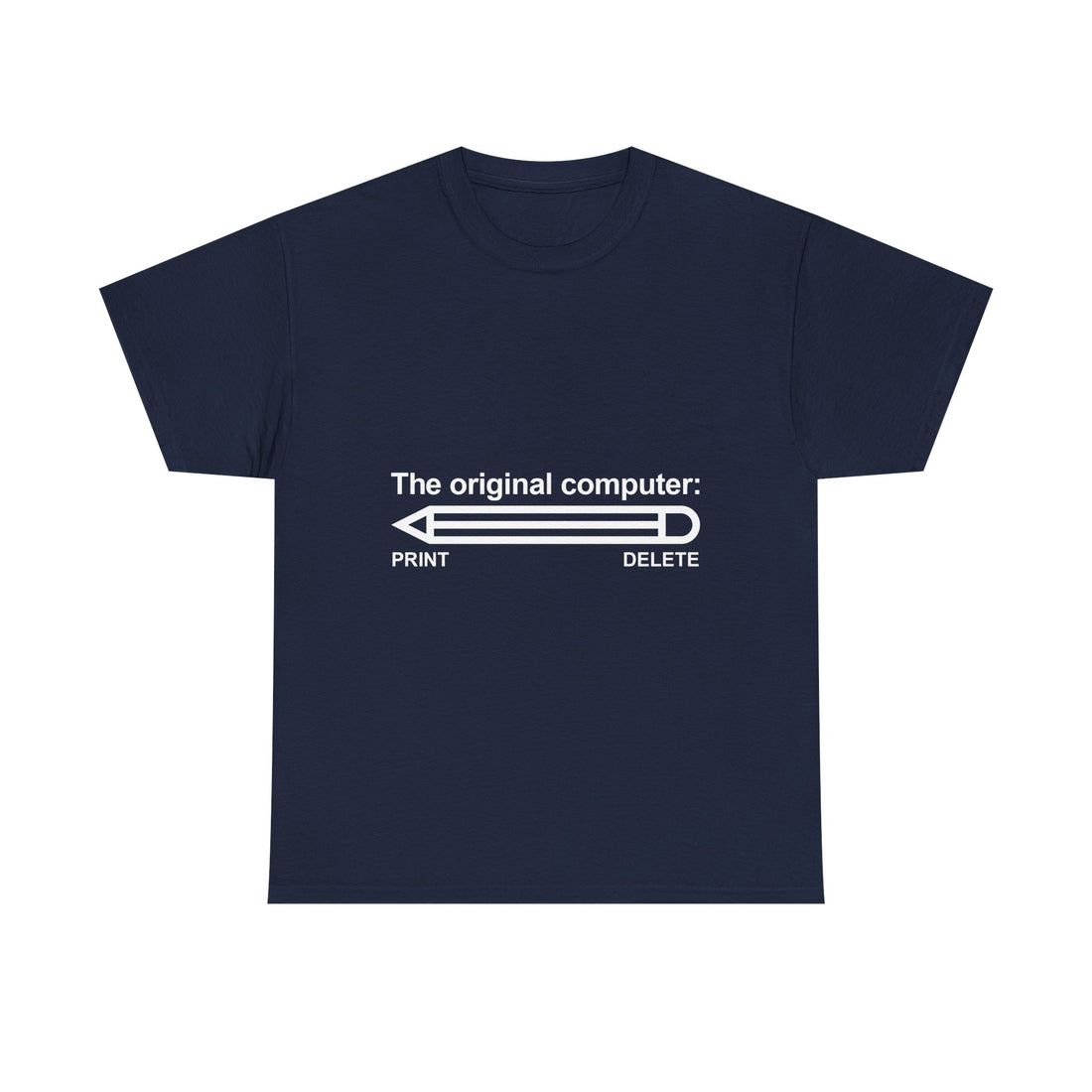 The Original Computer T-Shirt, Pencil Humor Tee, Funny Graphic Gift, Creative Writing Shirt, Retro Art Apparel, Stationery Lover Present, Ed