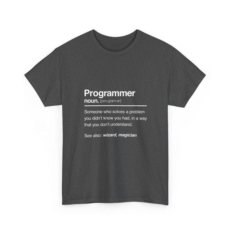 Programmer Definition T-shirt, Geek T-Shirt, Nerd Shirt, Coding Humor Tee, IT Gift, Tech Lover Apparel, Funny Programmer Shirt
