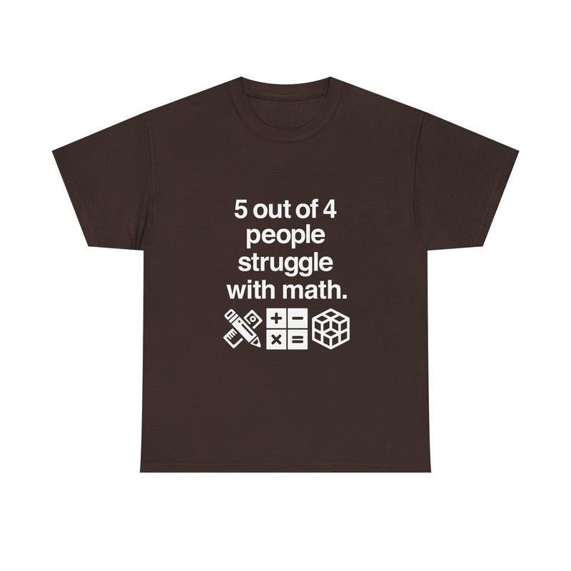 Funny Math Humor T-Shirt, Geek T-Shirt, Nerd Shirt, Math Joke Tee, STEM Gift, Geeky Apparel, Math Struggle Laugh, Puzzle Lover Shirt