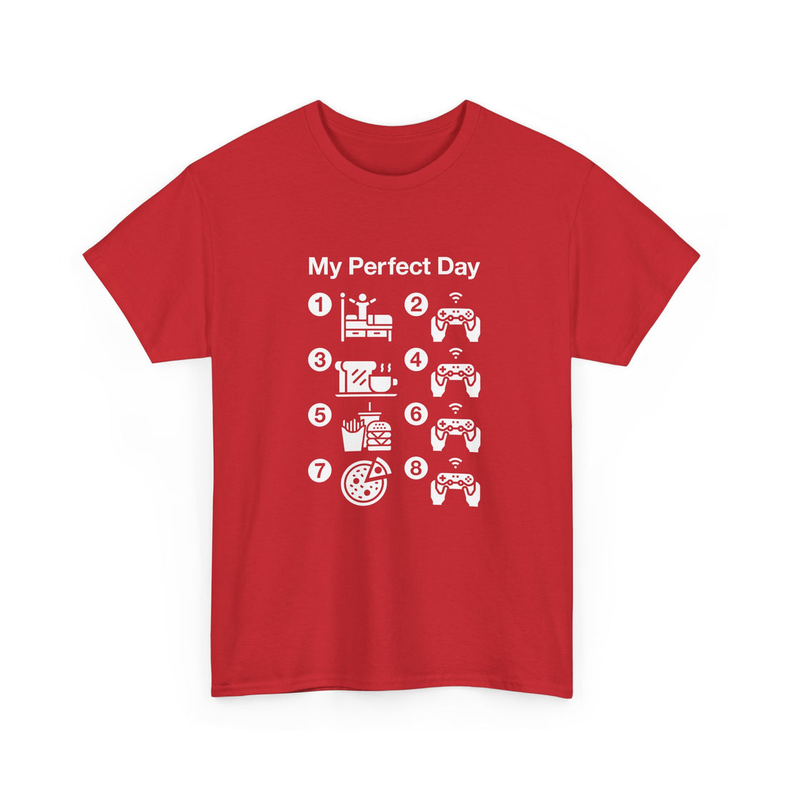 My Perfect Day Gaming - Regular Unisex Crewneck T-Shirt