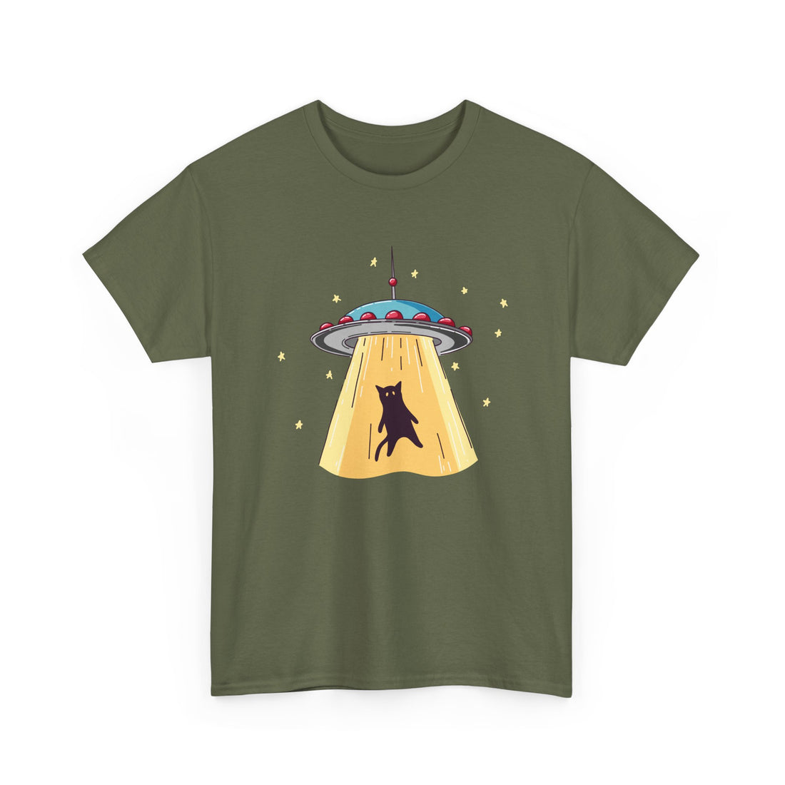 Cat Ufo Abduction - Ufo Shirt - Regular Unisex Crewneck T-Shirt