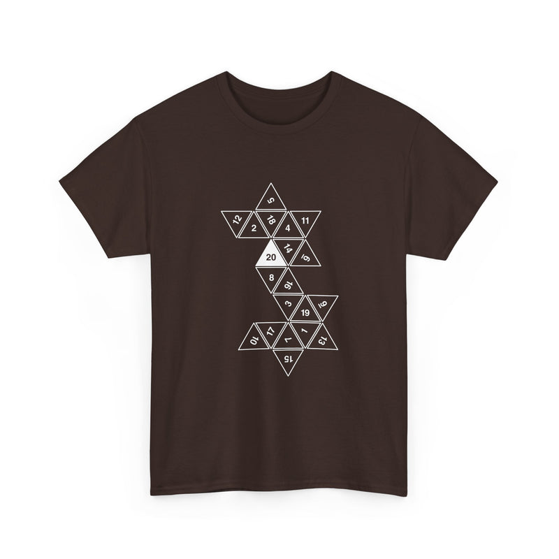 Geometric Dice Pattern T-Shirt, RPG Dice Art Tee, Tabletop Gaming Shirt, Geek T-Shirt, Nerd Shirt, Math Lover Gift, Strategy Game Apparel
